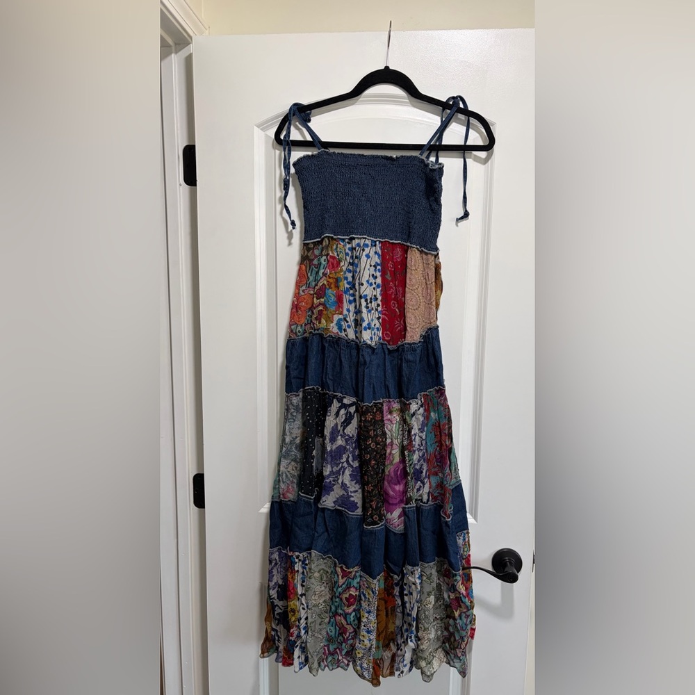 Young Threads Tiered Jean And Patchwork Maxi Dres… - image 2